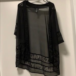 Black Lacey Kimono